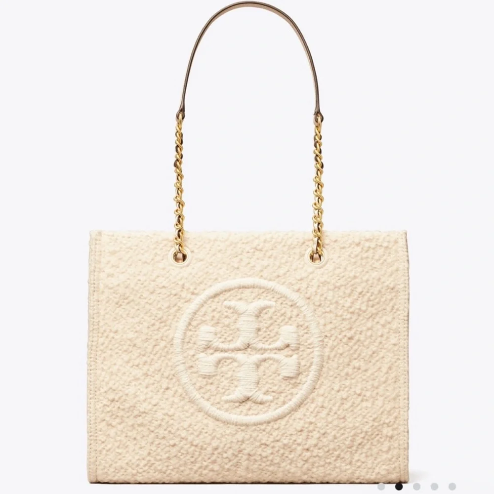 Tory Burch- Ella Boucle Chain Tote, “New Ivory”, NO LONGER AVAILABLE IN STORES